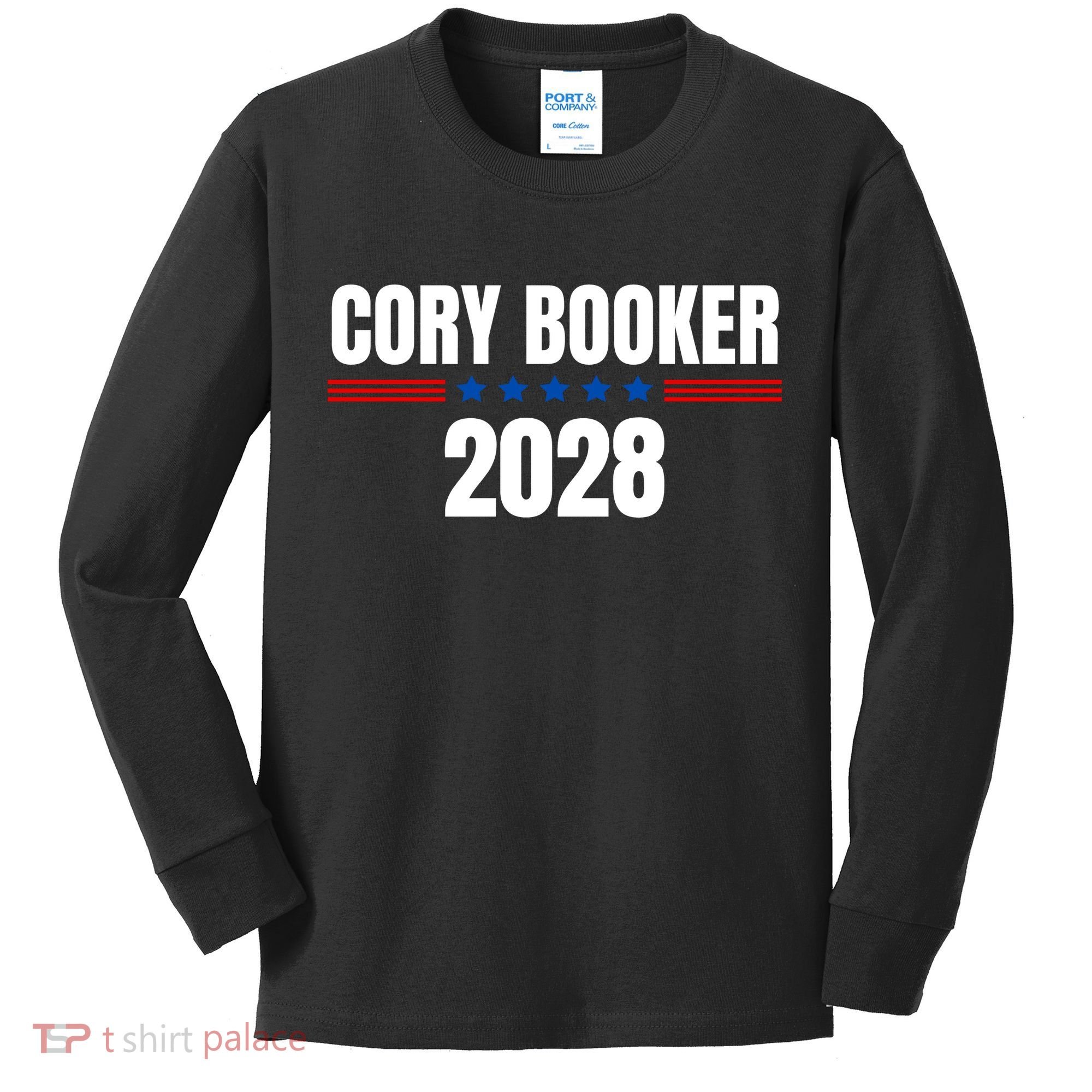 Cory Booker 2028 Kids Long Sleeve Shirt