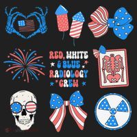 Coquette Bow 4th Of July Radiology Department X-Ray Rad Beanie thumb 2