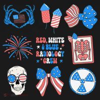 Coquette Bow 4th Of July Radiology Department X-Ray Rad Women's Tank Top thumb 5