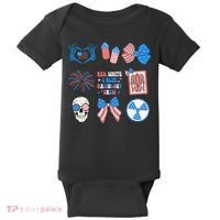 Coquette Bow 4th Of July Radiology Department X-Ray Rad Baby Bodysuit thumb 0