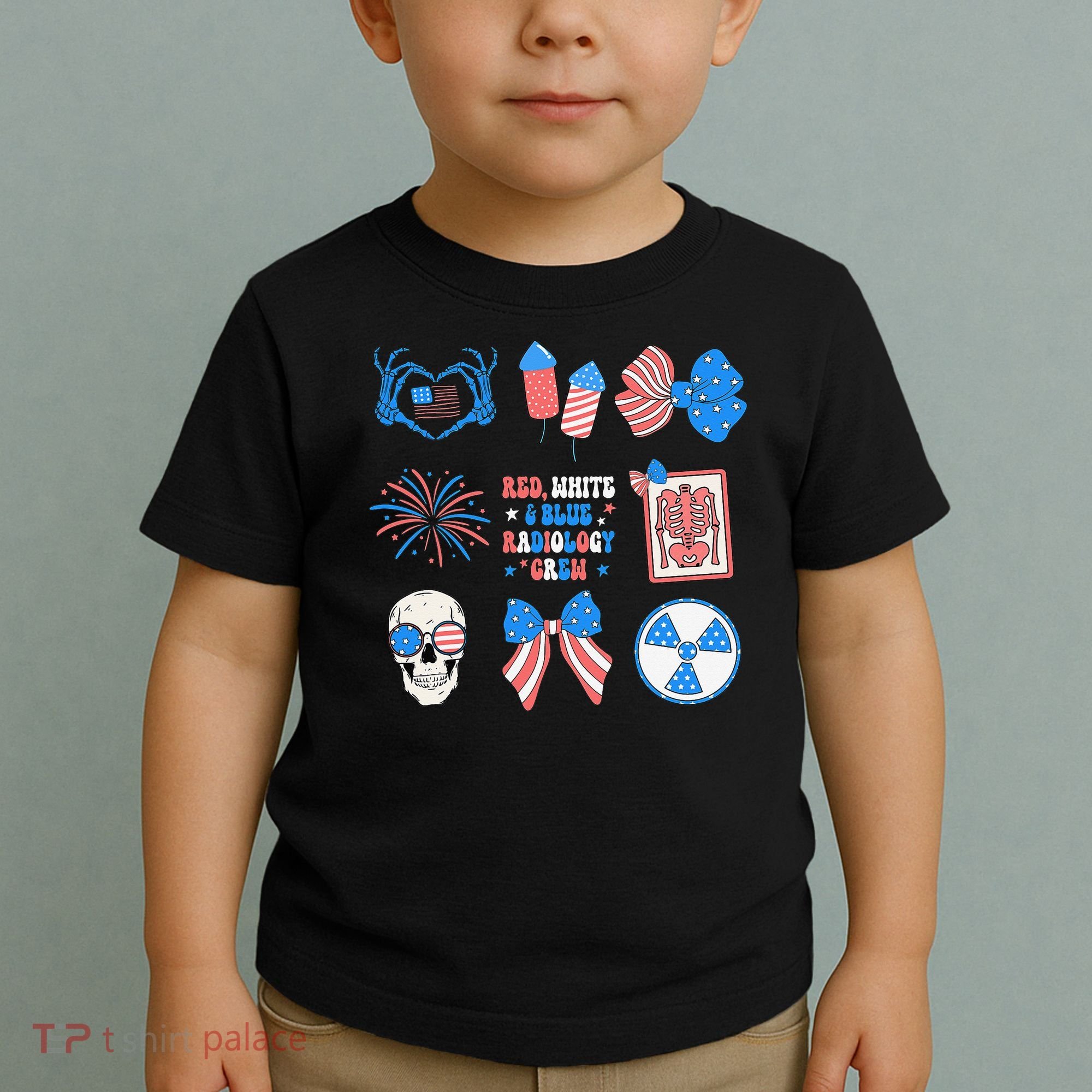 Coquette Bow 4th Of July Radiology Department X-Ray Rad Toddler T-Shirt