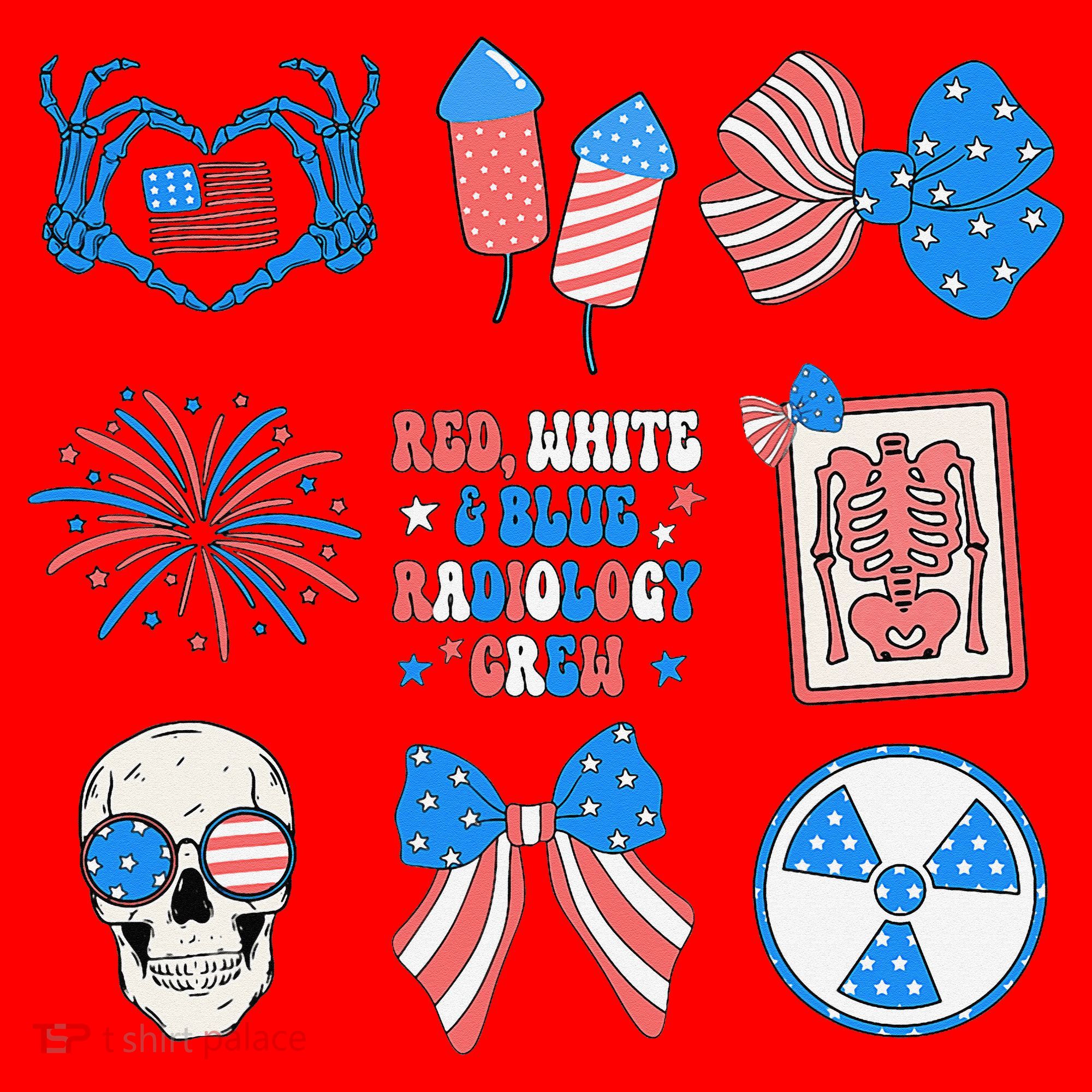 Coquette Bow 4th Of July Radiology Department X-Ray Rad Santa Hat