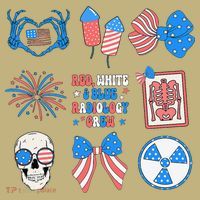 Coquette Bow 4th Of July Radiology Department X-Ray Rad Long Sleeve Shirt thumb 2