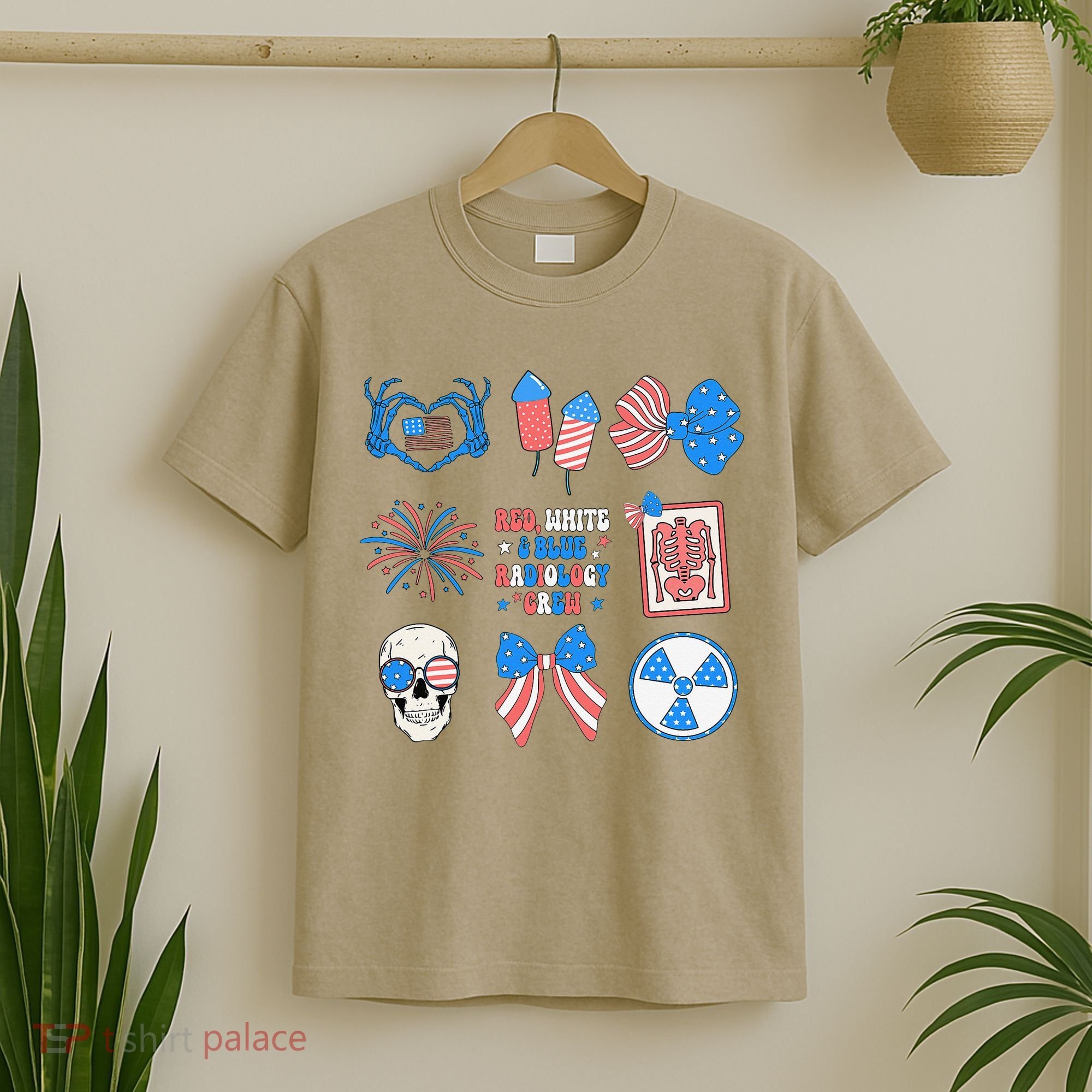 Coquette Bow 4th Of July Radiology Department X-Ray Rad T-Shirt
