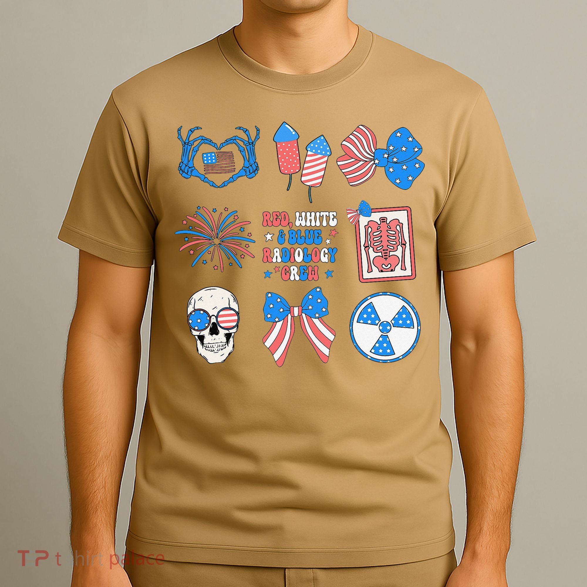 Coquette Bow 4th Of July Radiology Department X-Ray Rad T-Shirt
