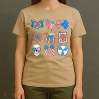Coquette Bow 4th Of July Radiology Department X-Ray Rad T-Shirt thumb 4