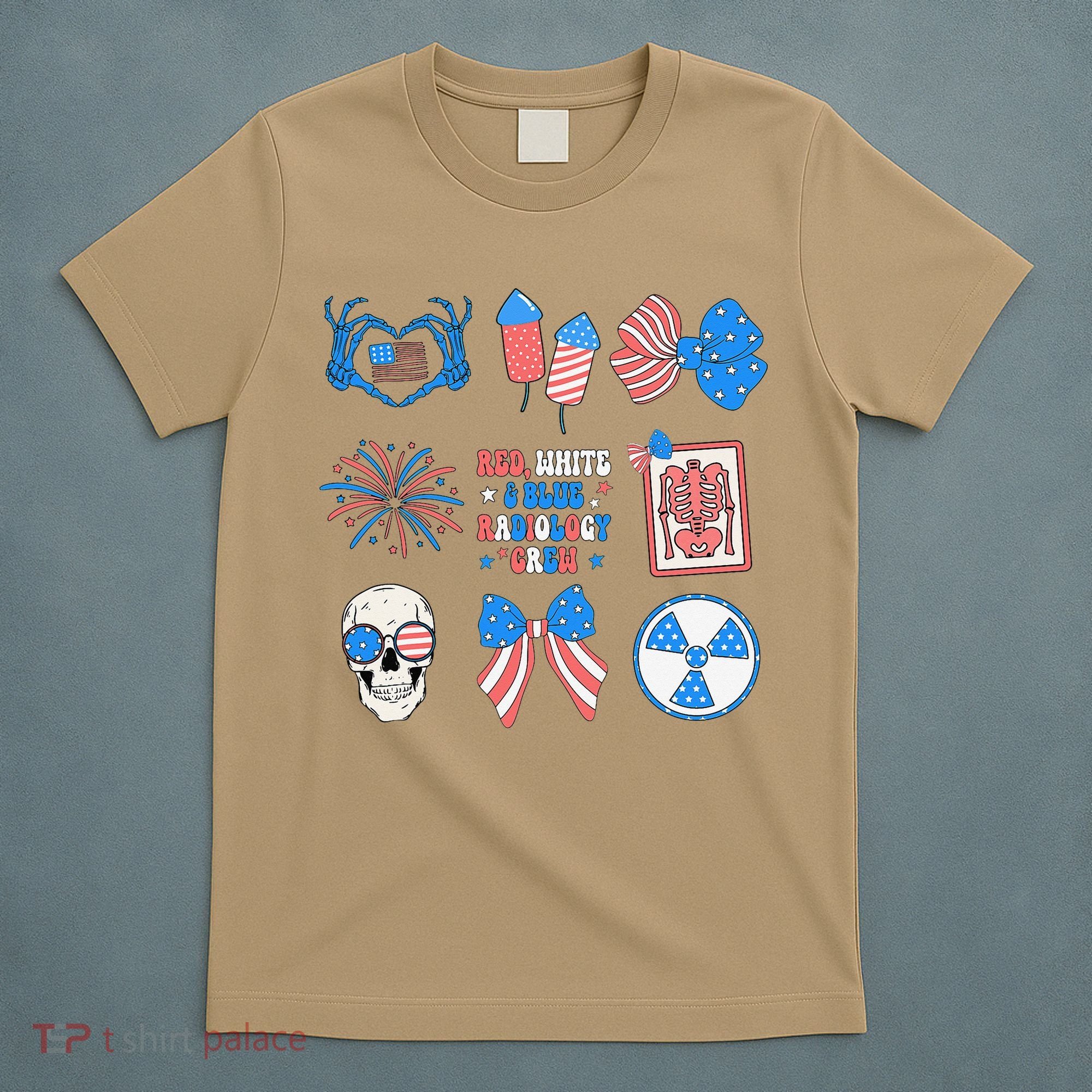 Coquette Bow 4th Of July Radiology Department X-Ray Rad T-Shirt