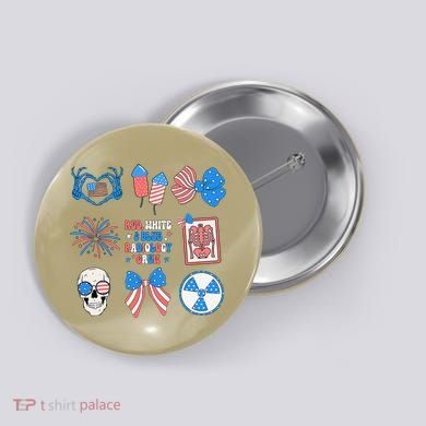 Coquette Bow 4th Of July Radiology Department X-Ray Rad Button