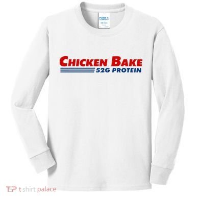 Chicken Bake 52g Protein Kids Long Sleeve Shirt