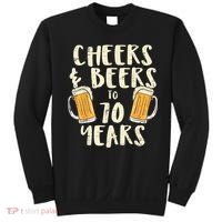  Cheers Beers 70 Years Old 70th Birthday Drinking Gift  Sweatshirt thumb 0