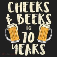  Cheers Beers 70 Years Old 70th Birthday Drinking Gift  Beanie thumb 2