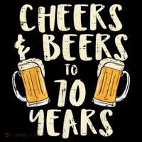  Cheers Beers 70 Years Old 70th Birthday Drinking Gift  Women's Hoodie thumb 2