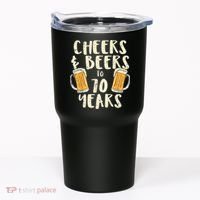  Cheers Beers 70 Years Old 70th Birthday Drinking Gift  Tumbler thumb 0