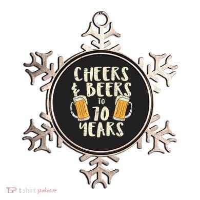  Cheers Beers 70 Years Old 70th Birthday Drinking Gift  Ornament