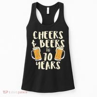  Cheers Beers 70 Years Old 70th Birthday Drinking Gift  Women's Tank Top thumb 0