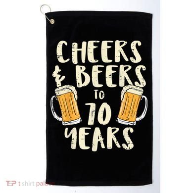 Cheers Beers 70 Years Old 70th Birthday Drinking Gift  Golf Towel