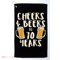 Cheers Beers 70 Years Old 70th Birthday Drinking Gift  Golf Towel thumb 0