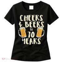  Cheers Beers 70 Years Old 70th Birthday Drinking Gift  Women's T-Shirt thumb 0