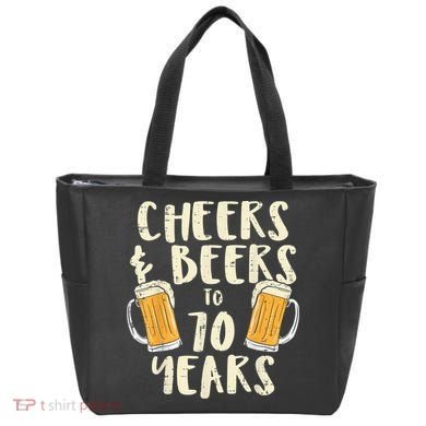  Cheers Beers 70 Years Old 70th Birthday Drinking Gift  Tote Bag