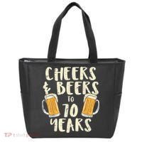  Cheers Beers 70 Years Old 70th Birthday Drinking Gift  Tote Bag thumb 0