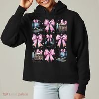 Coquette Bow 911 Dispatcher Operator Computer Telephone Ladies Heavyweight Boxy Pullover Hoodie thumb 0