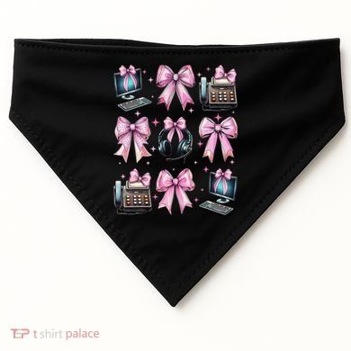 Coquette Bow 911 Dispatcher Operator Computer Telephone USA-Made Doggie Bandana