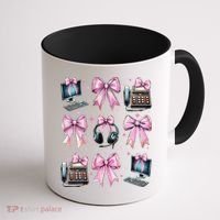 Coquette Bow 911 Dispatcher Operator Computer Telephone Coffee Mug thumb 1