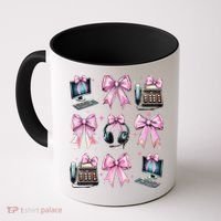 Coquette Bow 911 Dispatcher Operator Computer Telephone Coffee Mug thumb 0