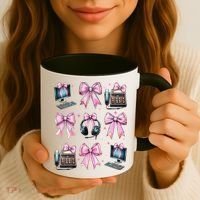 Coquette Bow 911 Dispatcher Operator Computer Telephone Coffee Mug thumb 3