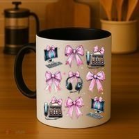 Coquette Bow 911 Dispatcher Operator Computer Telephone Coffee Mug thumb 4