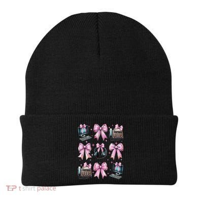 Coquette Bow 911 Dispatcher Operator Computer Telephone Beanie