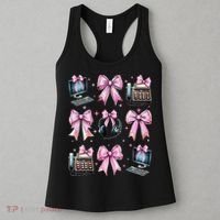 Coquette Bow 911 Dispatcher Operator Computer Telephone Women's Tank Top thumb 3