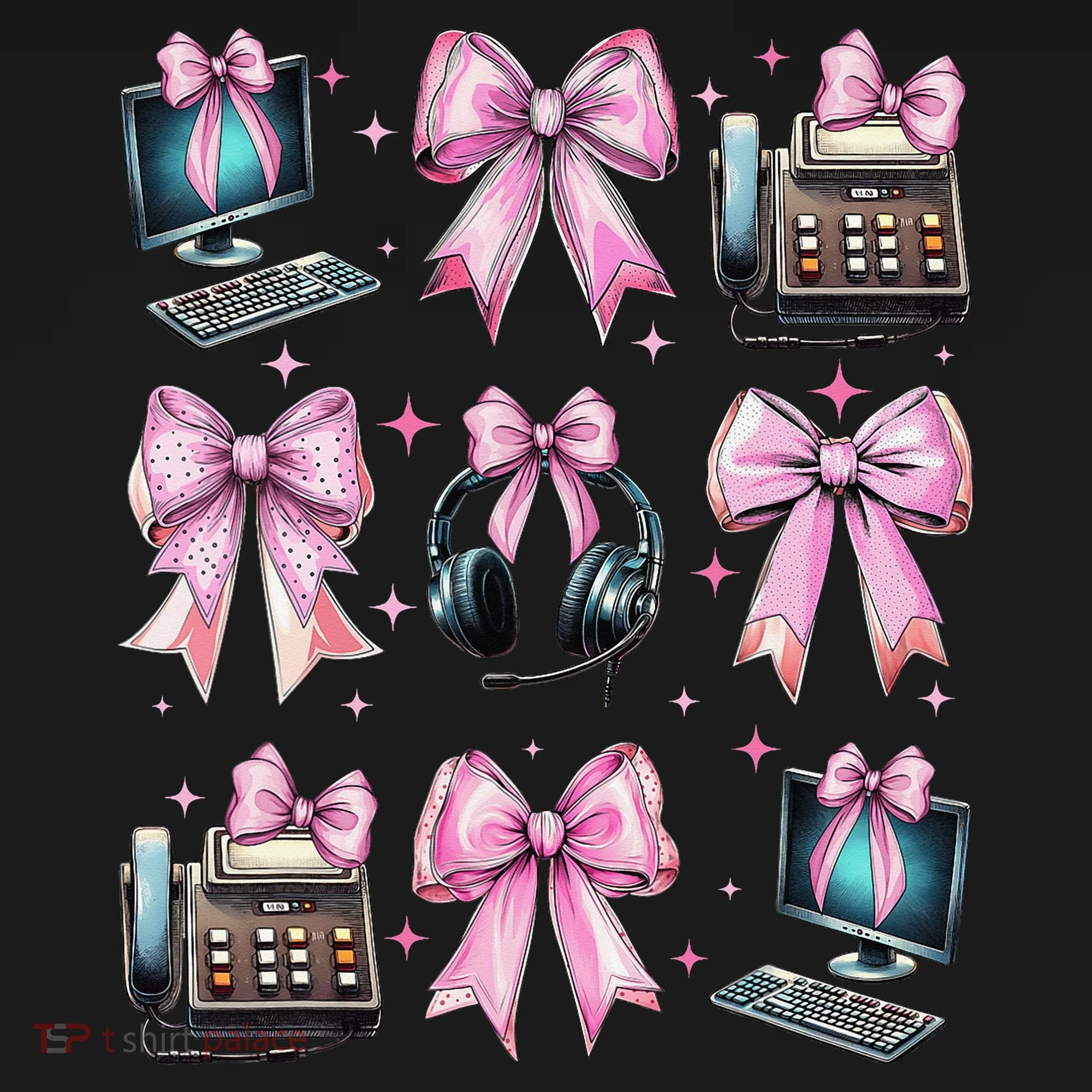 Coquette Bow 911 Dispatcher Operator Computer Telephone Toddler Hoodie