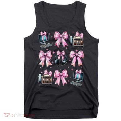 Coquette Bow 911 Dispatcher Operator Computer Telephone Tank Top