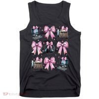 Coquette Bow 911 Dispatcher Operator Computer Telephone Tank Top thumb 0