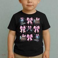 Coquette Bow 911 Dispatcher Operator Computer Telephone Toddler T-Shirt thumb 2