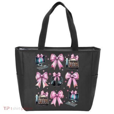 Coquette Bow 911 Dispatcher Operator Computer Telephone Tote Bag