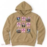 Coquette Bow 911 Dispatcher Operator Computer Telephone Hoodie thumb 0