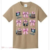 Coquette Bow 911 Dispatcher Operator Computer Telephone Kids T-Shirt thumb 0