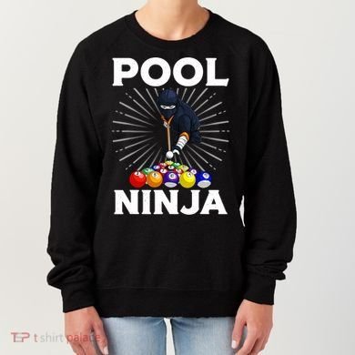 Cool Billiards Art For Pool Player Ninja Billiard Women's Sweatshirt