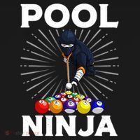 Cool Billiards Art For Pool Player Ninja Billiard Doggie Tank thumb 4