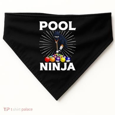 Cool Billiards Art For Pool Player Ninja Billiard USA-Made Doggie Bandana