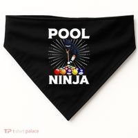 Cool Billiards Art For Pool Player Ninja Billiard USA-Made Doggie Bandana thumb 0