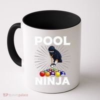 Cool Billiards Art For Pool Player Ninja Billiard Coffee Mug thumb 0
