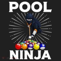Cool Billiards Art For Pool Player Ninja Billiard Beanie thumb 2