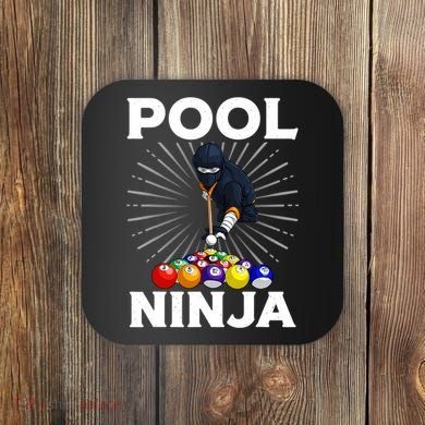 Cool Billiards Art For Pool Player Ninja Billiard Coaster