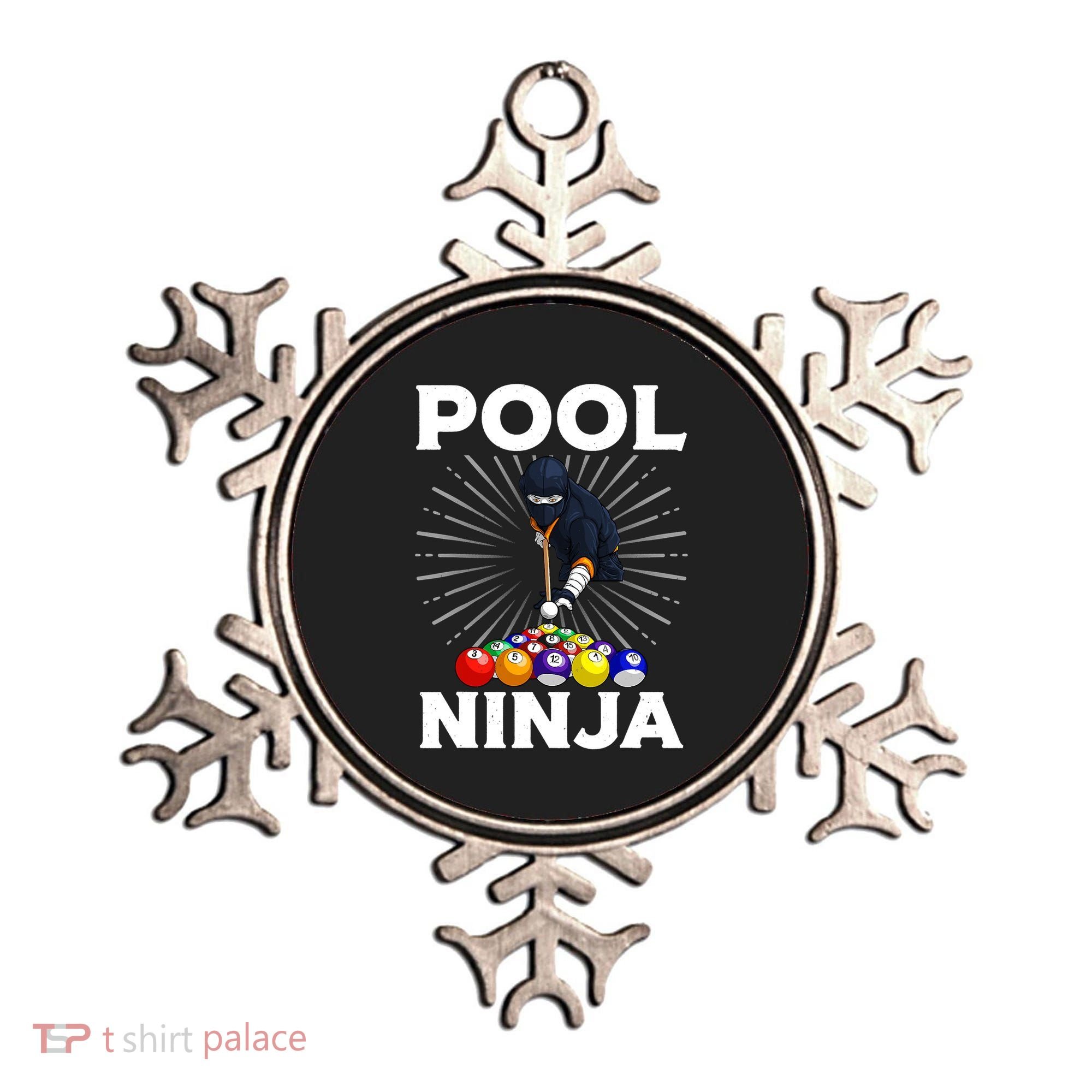 Cool Billiards Art For Pool Player Ninja Billiard Ornament