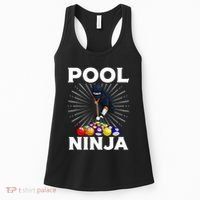 Cool Billiards Art For Pool Player Ninja Billiard Women's Tank Top thumb 0