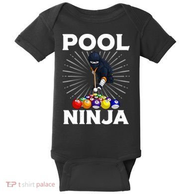 Cool Billiards Art For Pool Player Ninja Billiard Baby Bodysuit