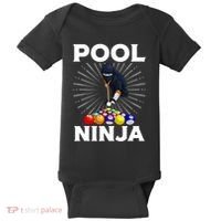 Cool Billiards Art For Pool Player Ninja Billiard Baby Bodysuit thumb 0